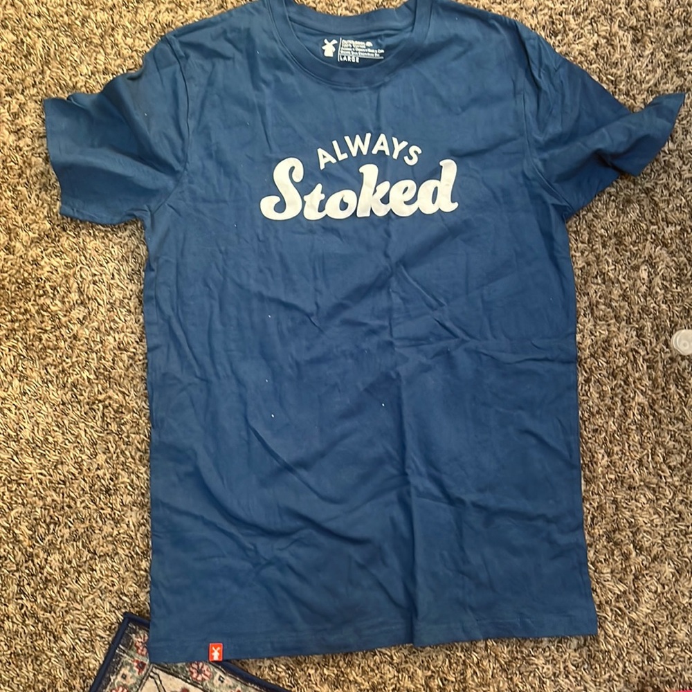 Dutch bros Mens L always stoaked tee